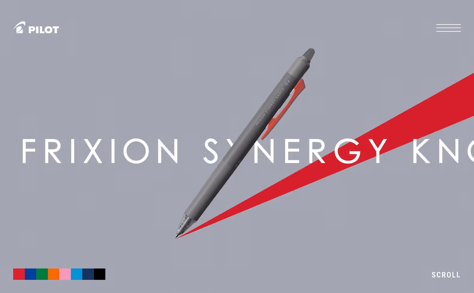 FRIXION SYNERGY KNOCK プロダクトサイトの画像
